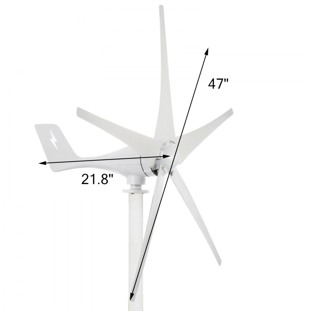 24v 500w 5 Blätter Wind Turbine Effective Haus Laderegler Windkraftanlage