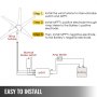 24v 500w 5 Blätter Wind Turbine Effective Haus Laderegler Windkraftanlage