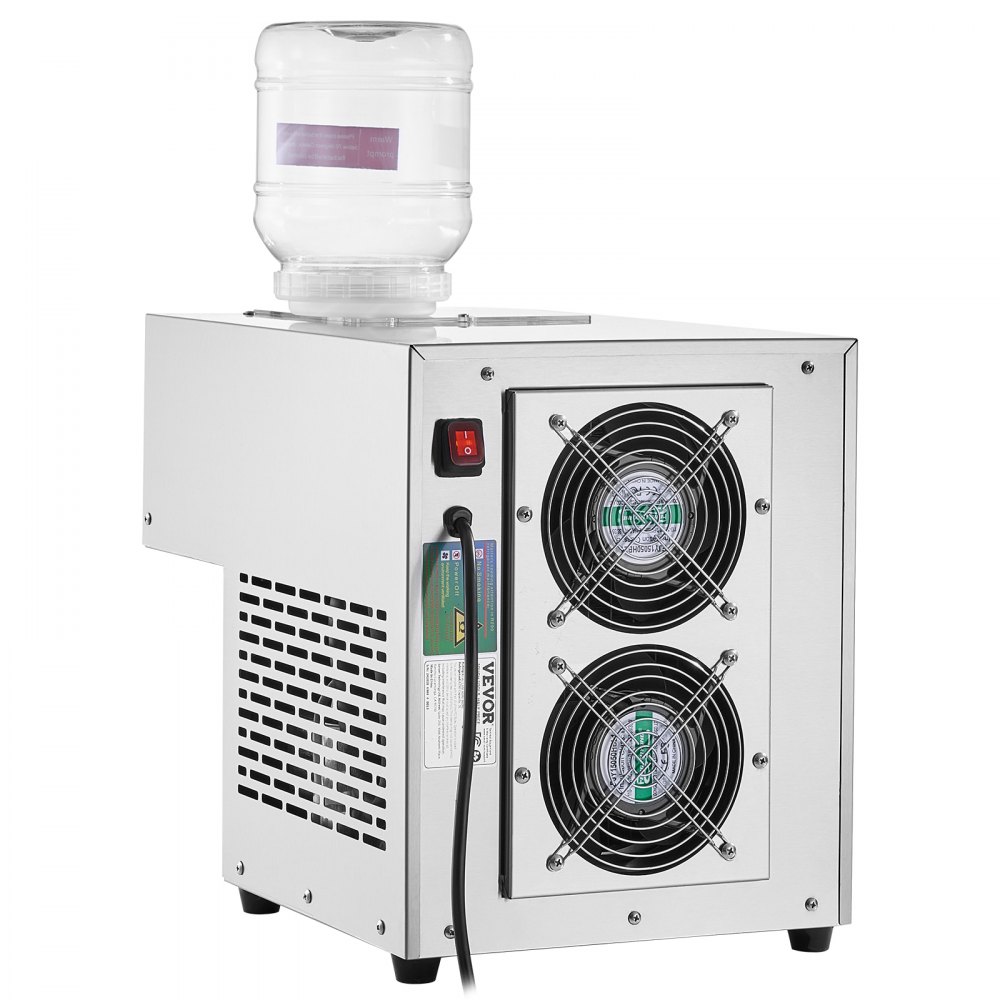 VEVOR Commercial Snowflake Ice Machine, 125 kg/24 h Snowflake Ice Maker, Stainless Steel Ice Shaver, Electric Snow Cone Maker with Air Cooling System & Touch Screen