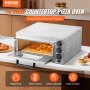 VEVOR Kommerzieller Pizzaofen Backofen 356mm Edelstahl Elektrisch 3 Drehknöpfe