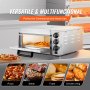 VEVOR Kommerzieller Pizzaofen Backofen 356mm Edelstahl Elektrisch 3 Drehknöpfe