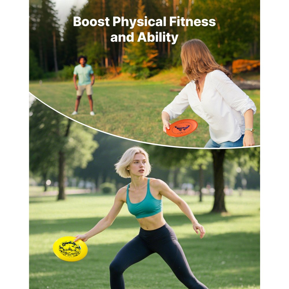 VEVOR Disc Golf Set, 5 PCS Beginners Flying Discs, Disc Golf Starter Set for Full-Body Strength Training, with Putter, Mid-Range, Driver, Mini Marker, for Outdoor Backyard, Lawn, Beach