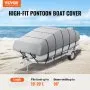 VEVOR Ponton-Boot-Abdeckung, 800D, wasserdicht, trailerbar, 19-20 Fuß, mit Aufbewahrungstasche