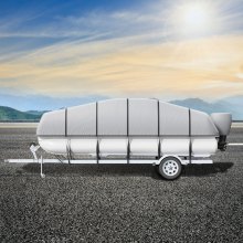 VEVOR Ponton-Boot-Abdeckung, 800D, wasserdicht, trailerbar, 23-24 Fuß, mit Aufbewahrungstasche