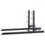 VEVOR Pallet Forks 1814 kg 1524 mm Clamp-On Pallet Forks Anti-Tilt Bar, Tractor Attachment for Skid Steer & Loader Bucket, Adjustable Stabilizer Bar, Heavy-Duty Reinforced Bucket Fork, Orange Tips