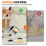 VEVOR Kommerzieller Gemüseschneider, 3/8 Zoll Obstschneider, Gemüseschneider aus Edelstahl & Aluminiumlegierung, Schneider mit rutschfesten Füßen, für Radieschen, Zwiebeln, Kartoffeln, Zitronen