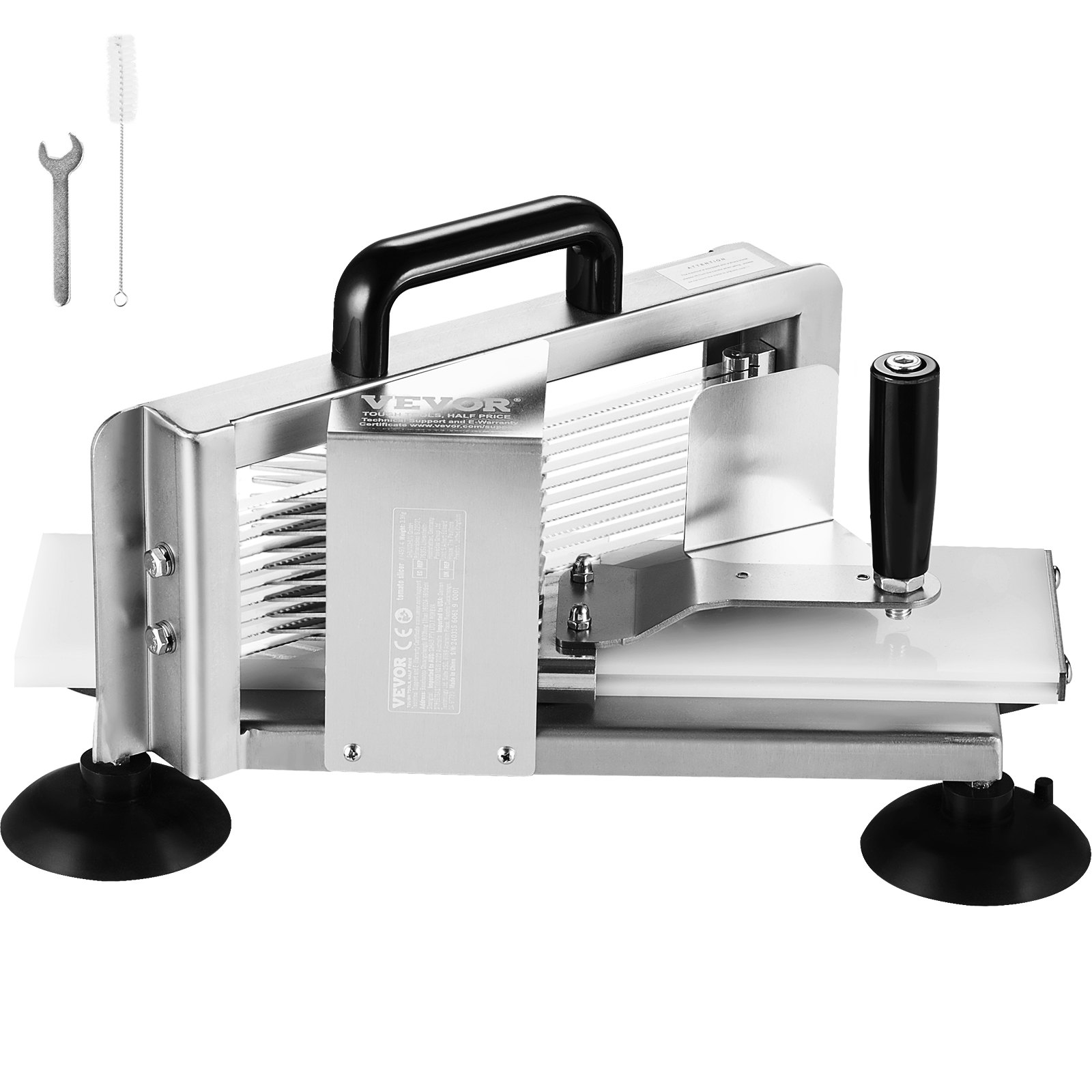 VEVOR Commercial Tomato Slicer, 1/4 Inch Tomato Slicer, Heavy-Duty Stainless Steel Tomato Slicer, Manual Vegetable Slicer, for Slicing Tomatoes, Cucumbers, Bananas