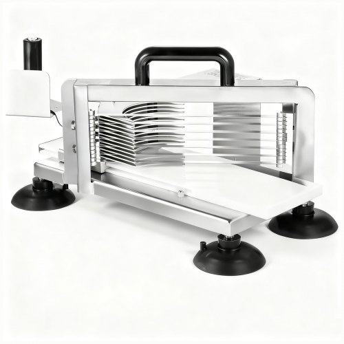 VEVOR Kommerzieller Tomatenschneider, 3/8 Zoll Tomatenschneider, Hochleistungs-Tomatenschneider aus Edelstahl, Manueller Gemüseschneider, zum Schneiden von Tomaten, Gurken, Bananen