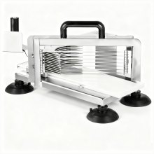 VEVOR Kommerzieller Tomatenschneider, 3/8 Zoll Tomatenschneider, Hochleistungs-Tomatenschneider aus Edelstahl, Manueller Gemüseschneider, zum Schneiden von Tomaten, Gurken, Bananen