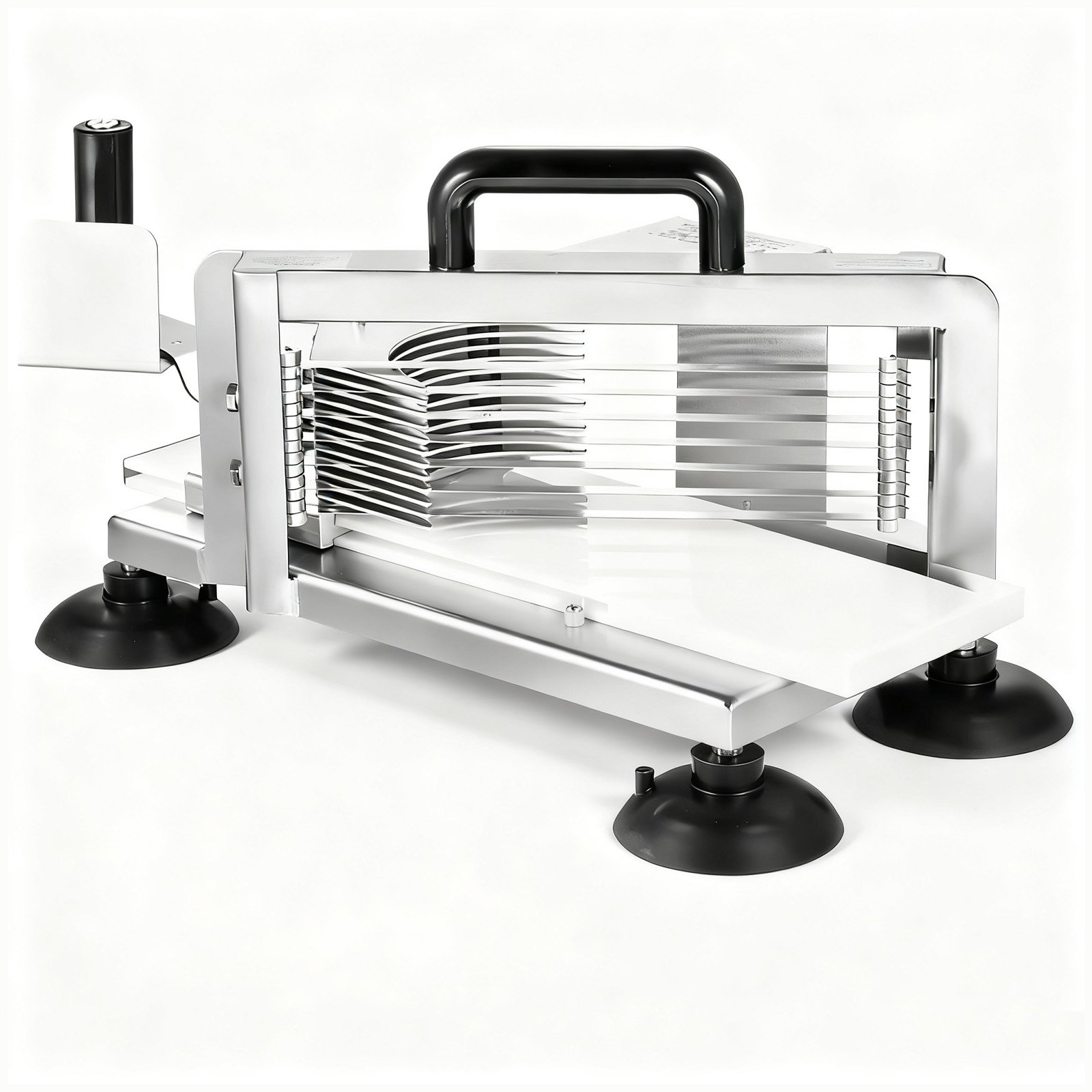 VEVOR Kommerzieller Tomatenschneider, 3/8 Zoll Tomatenschneider, Hochleistungs-Tomatenschneider aus Edelstahl, Manueller Gemüseschneider, zum Schneiden von Tomaten, Gurken, Bananen