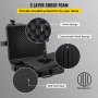 VEVOR Wasserdichter Fotokoffer Mit Schaumstoff Geeignet für 38,1-43,2 cm, Universalkoffer Schutzkoffer Transportkoffer ​52,1 x 42,1 x 14 cm, Tragbarer Pistolenkoffer Schutzkoffer Fotokoffer Outdoor