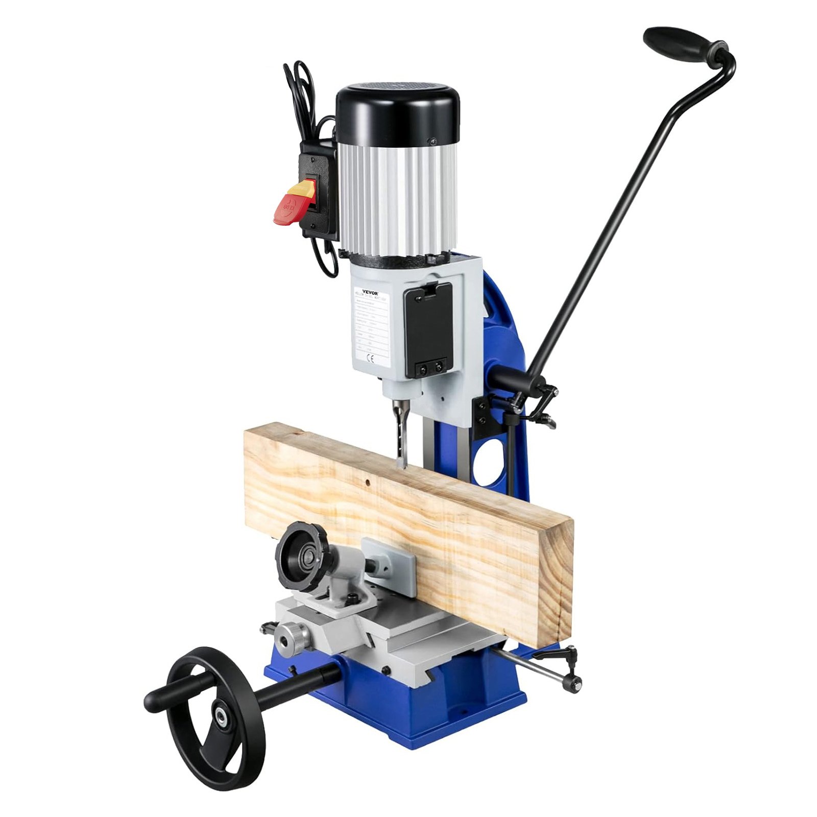 VEVOR Tisch Stemmmaschine, 1/2 PS, 1700 U/min, Säulenbohrmaschine Mit Mobiler Werkbank, Hohlstemmmaschine, Zum Bohren Von Runden, Quadratischen Oder Speziellen Quadratischen Löchern in Holz