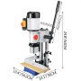 VEVOR Hohl Stemmmaschine Hohlmeißel Mortiser MS36127A3 für Holzbearbeitung