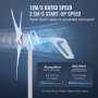VEVOR 500 W Windkraftanlage 24 V Windgenerator 3-Blatt-Windkraftgenerator mit MPPT-Regler einstellbare Windrichtung und 2,5 m/s Startwindgeschwindigkeit geeignet für Zuhause Bauernhof Wohnmobile Boote