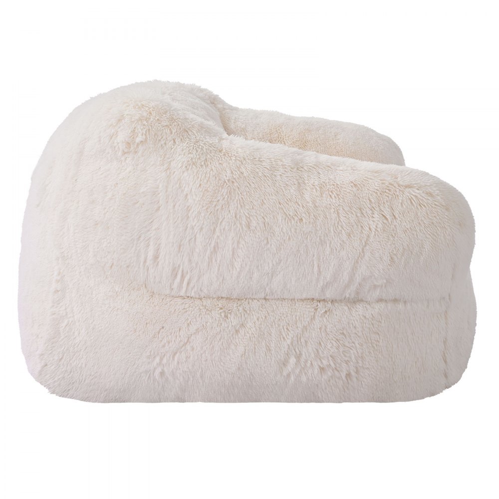 VEVOR Sitzsack Bodenkissen Sofasessel für Erwachsene mit Armlehnen & flauschiger Plüsch & hochdichter Schaumstofffüllung, bequemer Lazy-Sofa, ideal für Wohnzimmer, Schlafzimmer, Beige