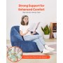 VEVOR Sitzsack Sitzkissen Bean Bag (900 x 850 x 790 mm) mit Armlehnen & Aufbewahrungstasche, gefüllt mit 25D Memory Foam mit weichem Teddy-Samtbezug, Sitzsack für Schlafzimmer Spielzimmer, Blau