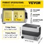 VEVOR Tragbare Elektrische Kühlbox 60 L 12/24 V für Auto Lkw Boot Reisemobil und Steckdose Minikühlschrank Camping Kühlboxen