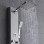 VEVOR Duschpaneelsystem, 5 Duschmodi, Duschpaneelturm mit Digitalanzeige, Regenfall, 8 Massagedüsen, Wannenauslauf, Handbrause mit 3 Einstellungen, 59-Zoll-Schlauch, Wandduschset aus Edelstahl