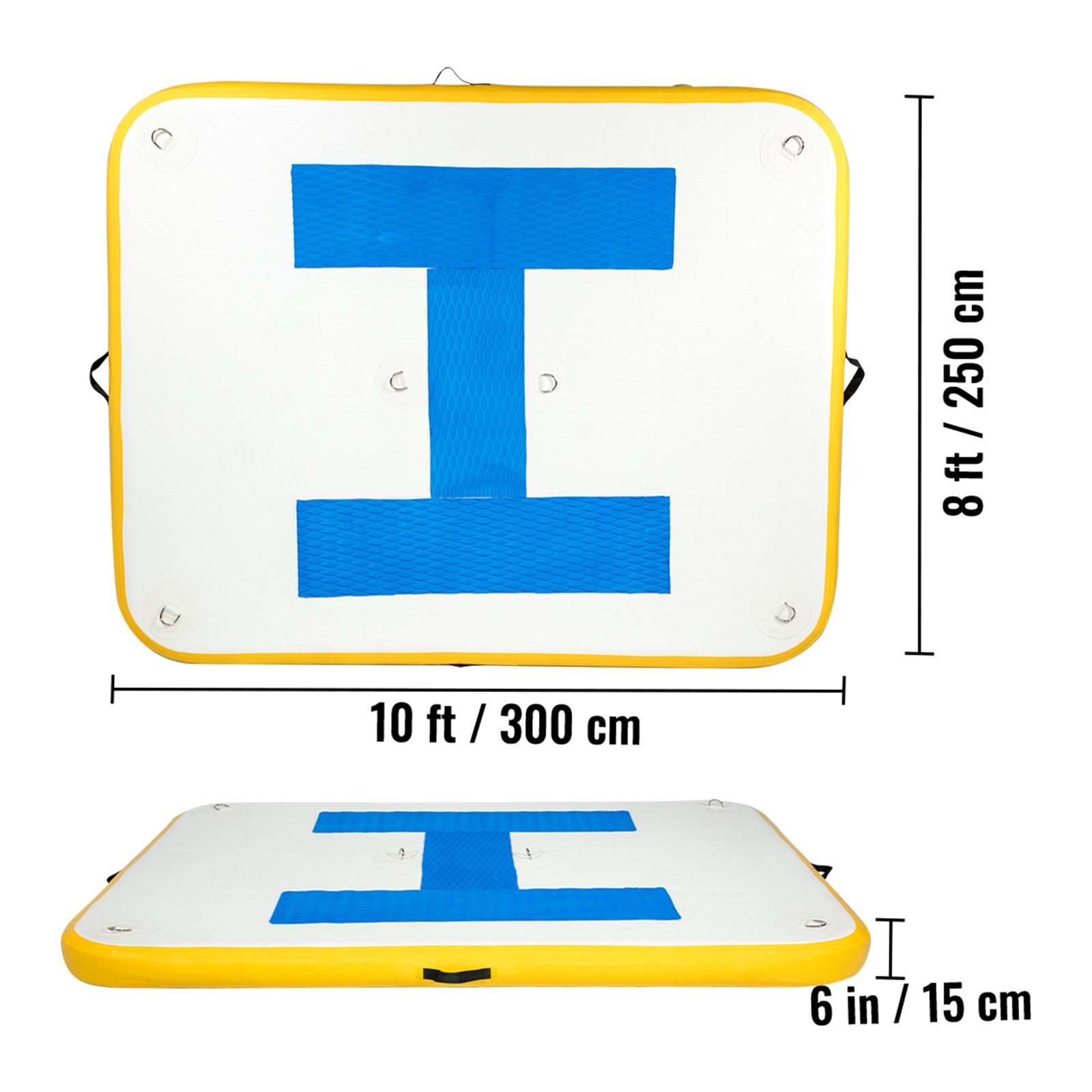 Vevor Aufblasbare Schwimmplattform Schwimmbecken Pool Matratze Pvc 3 X 2,5 M