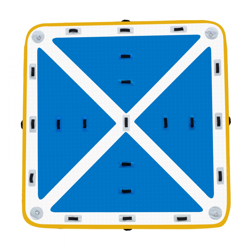 Vevor Aufblasbare Schwimmplattform Schwimmbecken Pool Matratze Pvc 2,5 X 2,5 M