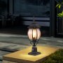 VEVOR 2-Pack Dusk-to-Dawn Outdoor Post Lights, 530 mm, Waterproof Lantern Post Lights with 3.5-Inch Glass Shade on Column Mount, Lightning-Proof Outdoor Pole Column Light for Patios and Garden Paths