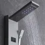 VEVOR Shower Panel System, 6 Shower Modes, LED & Screen Hydroelectricity Shower Panel Tower, Rainfall, Waterfall, 5 Massage Jets, Tub Spout, Handheld Shower, Stainless Steel Wall-Mounted Shower Set