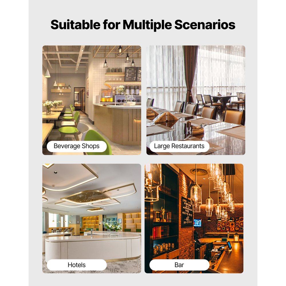 VEVOR Vorratsbehälter für gewerbliche Eiswürfelbereiter, Eisbehälter mit 113,4 kg Kapazität, Eisvorratsbehälter mit Filter & rutschfesten Gummifüßen, für Restaurants Hotels Getränkeläden