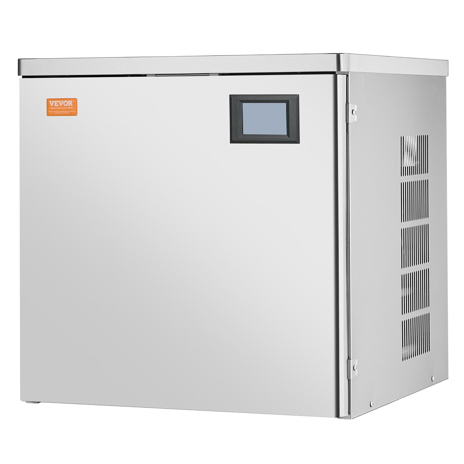 VEVOR Eismaschinenkopf kommerzieller Eisbereiter Eismaschine (nur Kopf) 204 kg/Tag, Kopf aus Edelstahl + PE-Kunststoff Eisbereiter-Kopf mit intelligentem Bedienfeld & Reinigung auf Knopfdruck