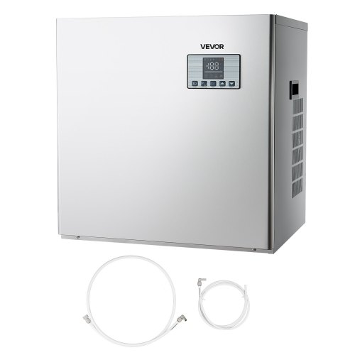 VEVOR kommerzielle Eismaschine – Kopf, 181 kg/Tag Edelstahl-Eismaschine mit intelligentem Bedienfeld, Selbstreinigung, einstellbarer Dicke, ideal für