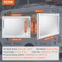 VEVOR Imbissfenster 48"x36", Servicefenster aus Aluminiumlegierung für Imbisswagen mit Markisentür und Zughaken, bis zu 85 Grad schwenkbares Servierfenster für Imbisswagen und Imbissanhänger, Glas nicht im Lieferumfang enthalten