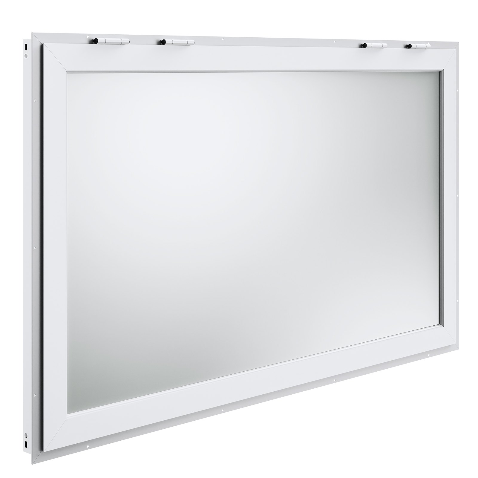 VEVOR Imbissfenster 60"x36", Servicefenster aus Aluminiumlegierung für Imbisswagen mit Markisentür und Zughaken, bis zu 85 Grad schwenkbares Servierfenster für Imbisswagen und Imbissanhänger, Glas nicht im Lieferumfang enthalten