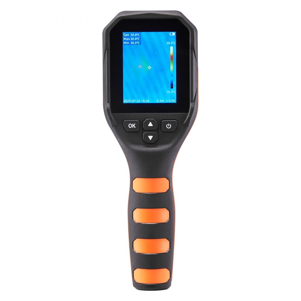 VEVOR Wärmebildkamera, 320x240 TISR Superauflösung, Thermokamera mit 2MP visueller Kamera, 160x120 IR-Auflösung, 25 Hz Bildwiederholfrequenz, -20 °C bis 550 °C, 4 Bildmodi & 6 Farbpaletten