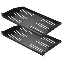 VEVOR 2er-Set 1U Fachboden Serverschrank 254mm Tiefe Netzwerkschrank Server Rack