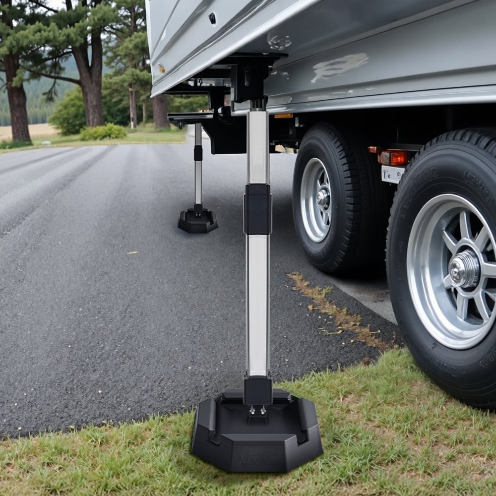 VEVOR 4 Stk. Nivellierpads für Wohnmobile Anhänger-Wagenheberpads aus Gummi 2300 kg belastbar (pro Pad) Wagenheber-Stabilisierungspad mit großer Oberfläche, ideal für Quadratfüße (139,7 mm)