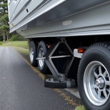 VEVOR 4 Stk. Nivellierpads für Wohnmobile Anhänger-Wagenheberpads aus Gummi 2300 kg belastbar (pro Pad) Wagenheber-Stabilisierungspad mit großer Oberfläche, ideal für Scherenwagenheberfüße
