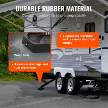 VEVOR Wohnmobil-Nivellierpads, dauerhaft befestigtes Gummi-Wagenheberpad, 9" runde Füße, 4er-Pack