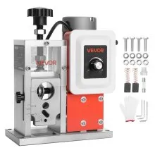 VEVOR Elektrische Abisoliermaschine, 1,5–40mm, 400 W, motorisierter Kabelabisolierer, 9,84 IPS (15 m/min) Drahtschäler mit Klingen, V-förmigen Rollen, Kühlventilator, Kabelschälmaschine