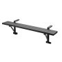 VEVOR Balkonhängetisch 1245x240 mm Hängetisch 27 kg Balkontisch Schwarz, für Terrasse, Garten, Deck, Passend für 25–65 mm Geländer, Verstellbarer Halterungsabstand, Holz-Kunststoff-Verbundmaterial