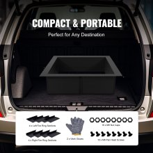 VEVOR Feuerstellenring, 36 x 36 Zoll Außendurchmesser/30 x 30 Zoll Innendurchmesser, 10 Zoll hohe quadratische Feuerstelleneinlage, robuste Auskleidung aus Karbonstahl, DIY-Lagerfeuerring über oder im Boden, für Outdoor-Camping, Lagerfeuer