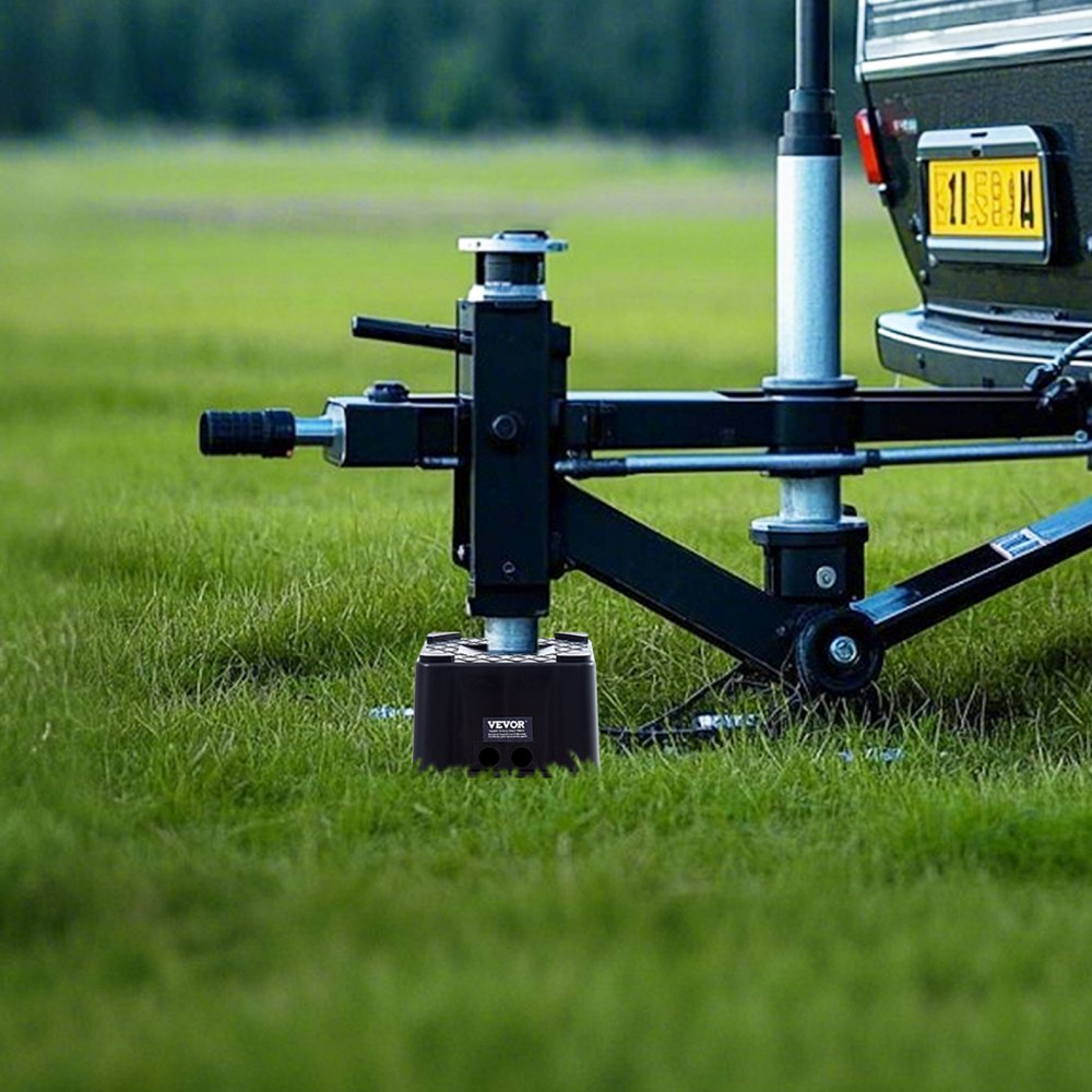 VEVOR Wagenheberblock für Anhänger (152,4 mm hoch Wagenheberblock) Nivellierblock mit 2722 kg Tragkraft, Wohnmobil-Hebeblock für Wohnwagen Anhängerstützblock aus PP (quadratisch)