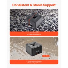 VEVOR Wagenheberblock für Anhänger (152,4 mm hoch Wagenheberblock) Nivellierblock mit 2722 kg Tragkraft, Wohnmobil-Hebeblock für Wohnwagen Anhängerstützblock aus PP (quadratisch)