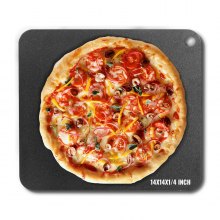 VEVOR Pizzastein Pizzastahl 355 x 355 x 6 mm, Pizzastahlplatte für den Ofen, Vorgewürzter Pizza-Backstein aus Q235-Kohlenstoffstahl mit Höherer Leitfähigkeit für Restaurants, Cafés, Straßenläden