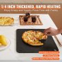 VEVOR Pizzastahl, 16" x 14,5" x 1/4" Pizzastahlplatte für den Ofen, vorgewürzter Pizza-Backstein aus Kohlenstoffstahl mit 20-fach höherer Leitfähigkeit, robuste Pizzapfanne für Außengrill, Innenofen
