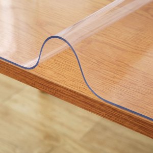 VEVOR PVC Tischabdeckung 101,6 x 182,8 cm, 1,5 mm Dicker Transparenter Tischschutz, Rechteckige transparente Schreibtischunterlage, Wasserdicht Tischschutz PVC Folie für Büro-Kommode, Nachttisch
