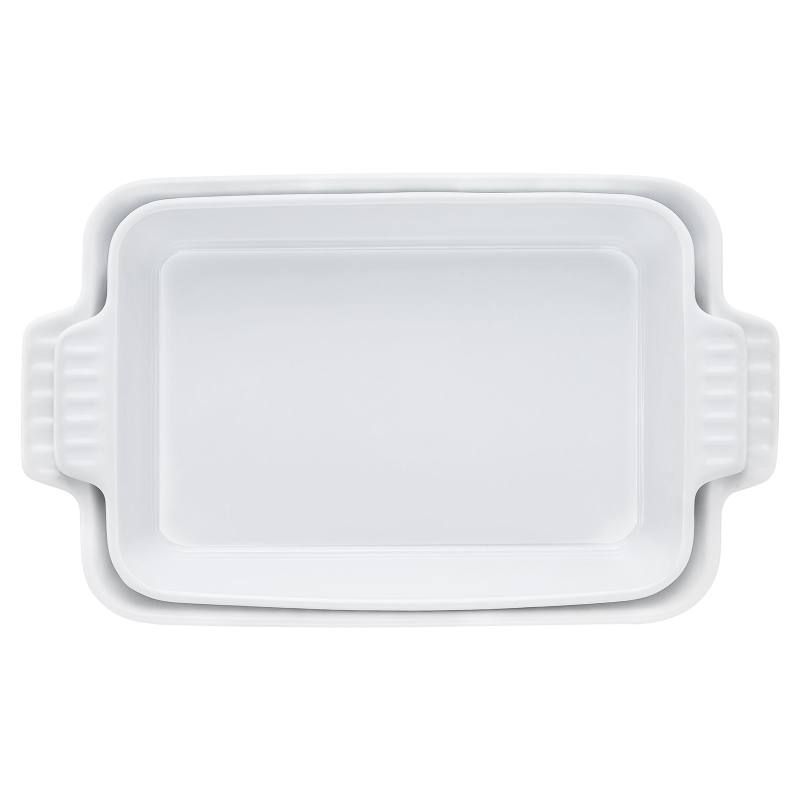 VEVOR Keramik-Auflaufform, 2-teilig, rechteckig, Backgeschirr-Set, tief zum Backen