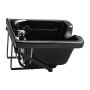 VEVOR Friseurwaschbecken aus Keramik Haarwaschbecken 510x480x530 mm Schwarz, für Friseursalons Kosmetikstudios Barbershops, Rückspülbecken-Ausstattung mit Wasserhahn Abflussschlauch Duschkopf & Haarsieb