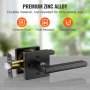 VEVOR 10-teiliger Türbeschlag Kompatible Türstärke 35-45 mm Türgriff aus Zinklegierung Türklinke OHNE Sperrfunktion Türknauf 60 / 70 mm Verstellbar Drückergarnitur 160 x 140 x 65 mm Mattschwarz