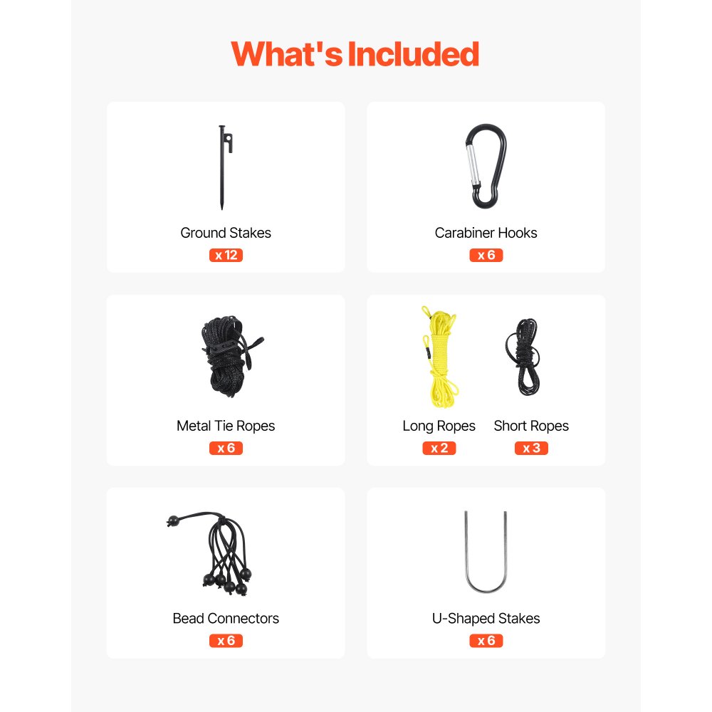 VEVOR Baseball Schlagkäfig (Rechteckig) Netz 10668x3200x3100 mm, Tragbares Trainingsnetz mit 45-lagigem & Geknotetem HDPE-Gewebe & Langen Positionierungsseilen, inkl. Softball Trainingskäfignetz