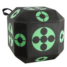 VEVOR 381 x 381 x 381 mm Zielscheibe Bogenschießen, Würfel Bogenziel für Recurvebogen Compoundbogen oder Langbogen, Tragbares Bogenpfeilziel für Kinder Jugend Erwachsene Bogenschießeneiß Schwarz