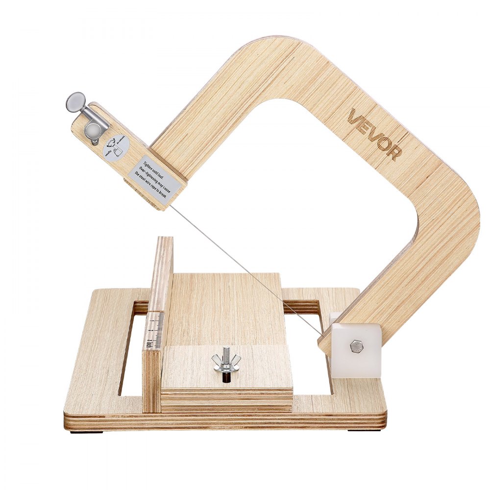 VEVOR Seifenschneider 0–2 Zoll einstellbare Dicke, Holzseifenschneider mit verstellbarer Drahtspannung aus Edelstahl, mit zusätzlichen Drähten, Multi-Handgefertigtes DIY-Schneidewerkzeug